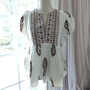 Knox Rose Boho Cotton Shirt Size Medium